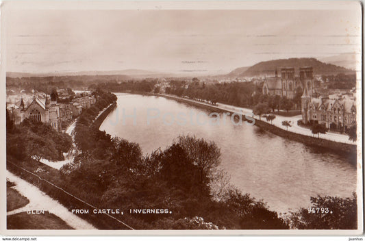 Inverness - Glen Mhor from Castle - 94793 - old postcard - 1954 - Scotland - United Kingdom - used - JH Postcards