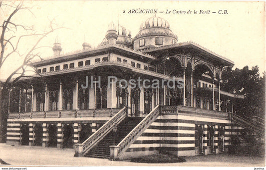 Arcachon - La Casino de la Foret - 2 - old postcard - 1916 - France - used - JH Postcards