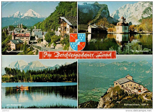 Im Berchtesgadener Land - Berchtesgader und Umgebung - Hintersee - Kehlsteinhaus - church - 1973 gelaufen - JH Postcards