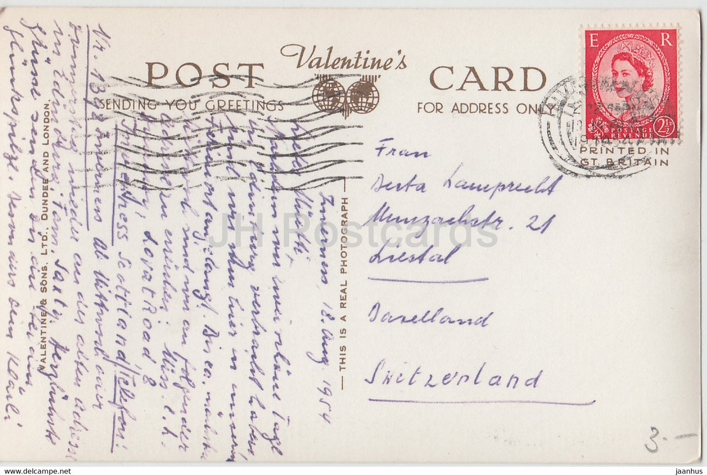 Inverness - Glen Mhor from Castle - 94793 - old postcard - 1954 - Scotland - United Kingdom - used