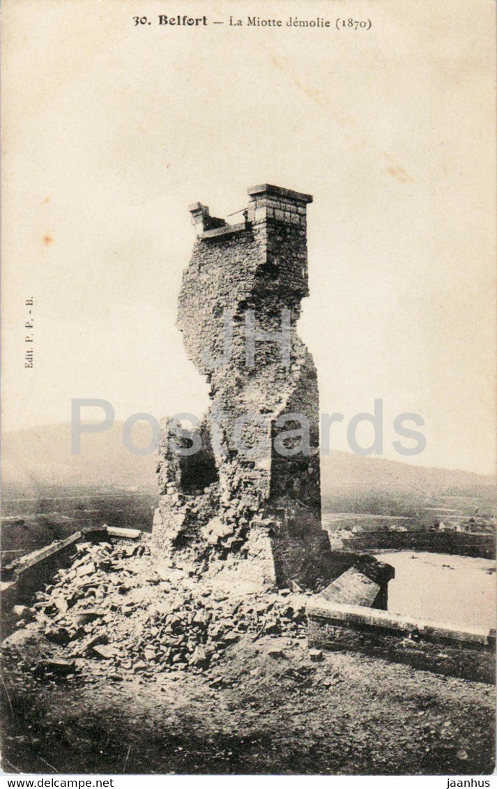 Belfort - La Miotte demolie 1870 - 30 - old postcard - France - unused - JH Postcards