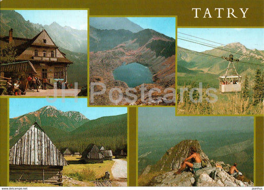 Tatry - Tatras - cable car - Schronisko - multiview - Poland - unused - JH Postcards
