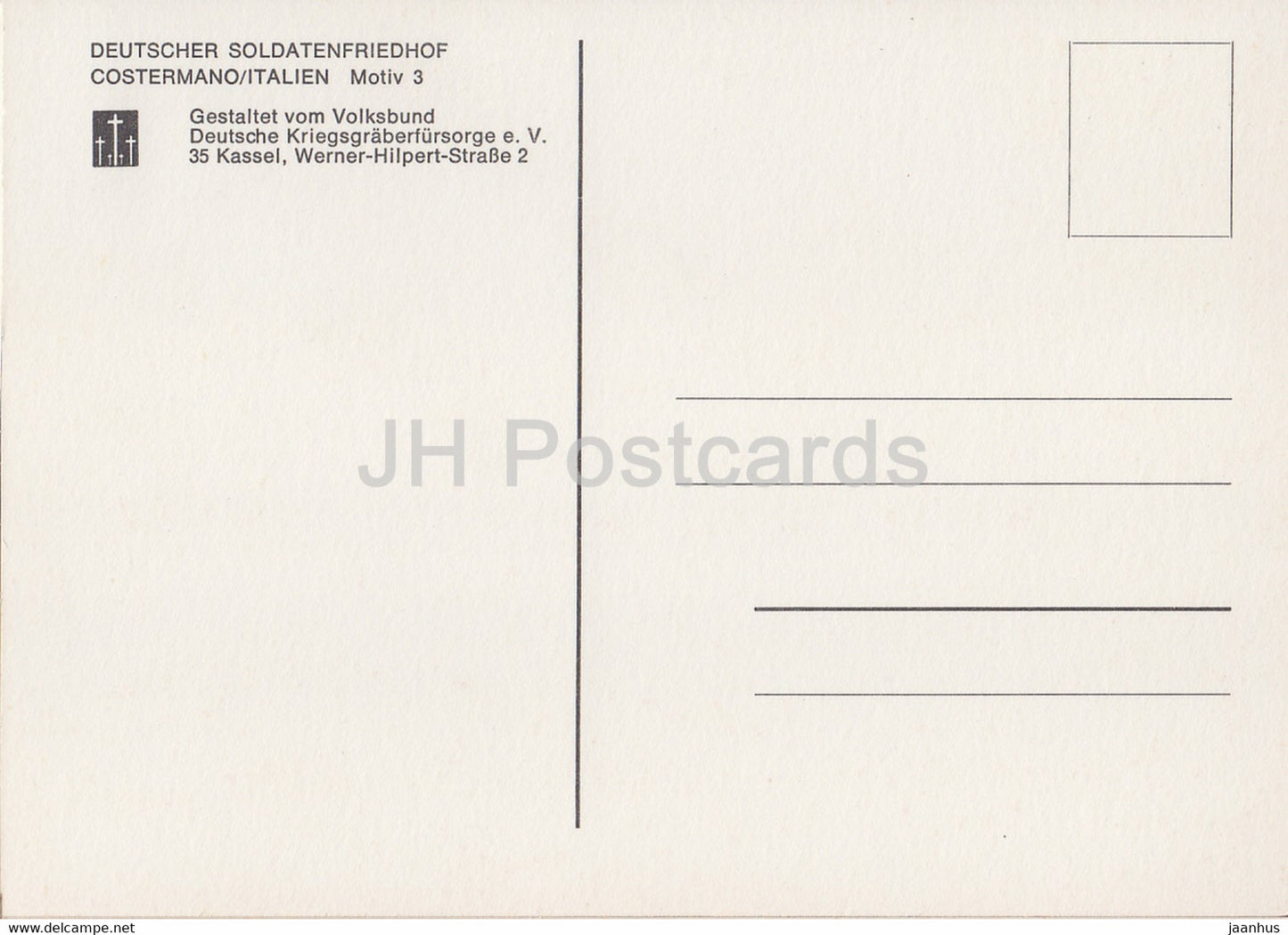 Costermano - Deutscher Soldatenfriedhof - German Soldiers Cemetery - Italy - Italia - unused