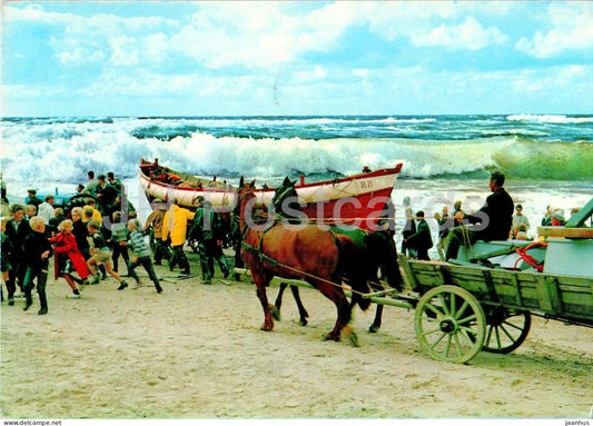 Vesterhavet - North Sea - boat - horse - 149 - 1983 - Denmark - used - JH Postcards