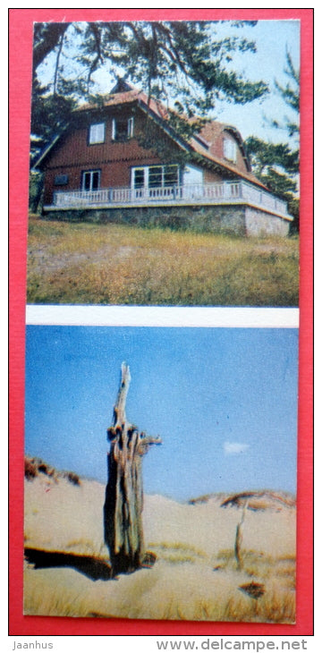 Thomas Mann`s House at Nida - Bills of the Lagoon - Neringa - mini format card - 1970 - USSR Lithuania - unused - JH Postcards