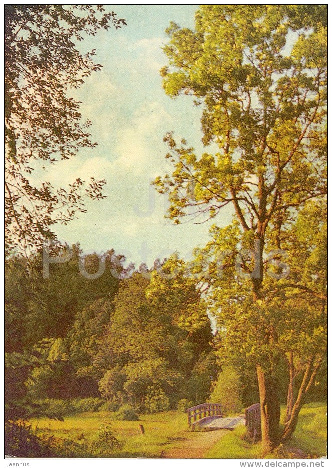 castle park at Alatskivi - 1970 - Estonia USSR - unused - JH Postcards