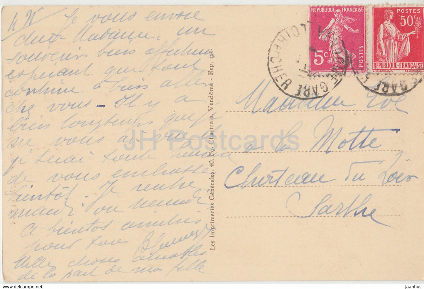 Vendome - Arche fortifiee des Grands Pres - old postcard - France - used