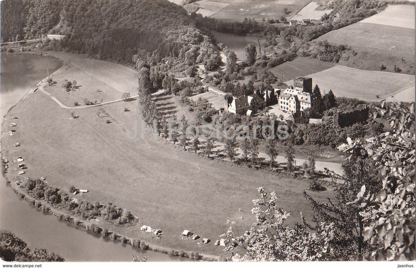 Schloss Langenau - castle - 1960 - Germany - used - JH Postcards