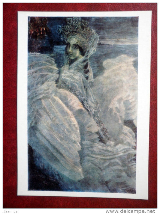 painting by Mikhail Vrubel - The Swan Princess - russian art - unused - JH Postcards