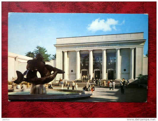 Robert Howard`s Whale Fountain - San Francisco - California - USA - unused (number written) - JH Postcards