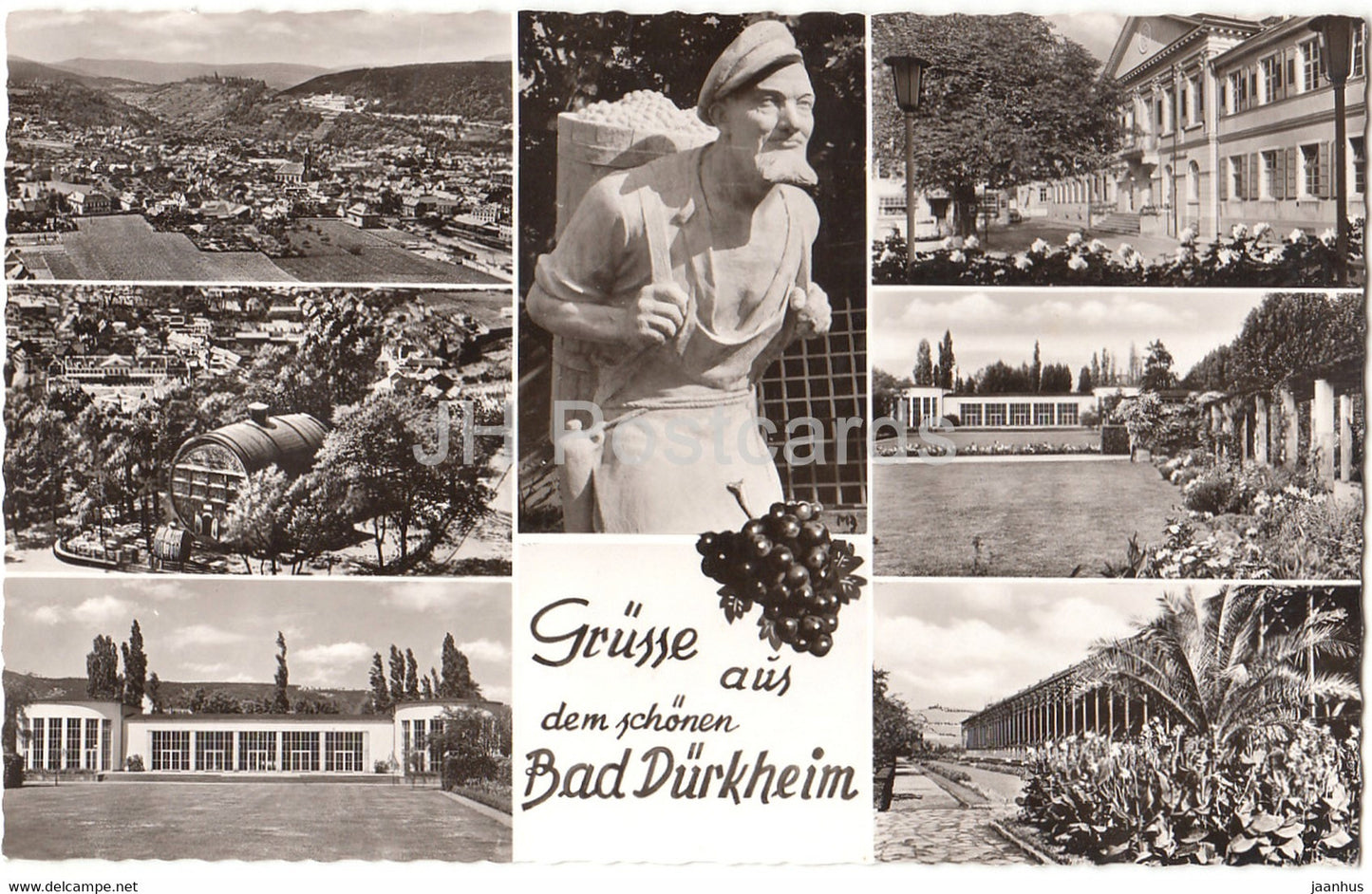 Grusse aus dem schonen Bad Durkheim - old postcard - 1958 - Germany - used - JH Postcards