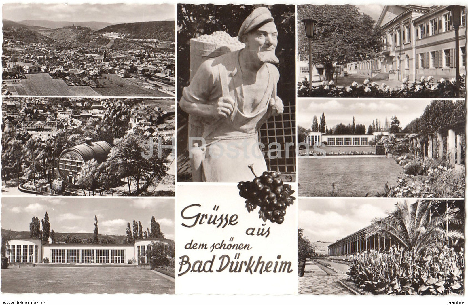 Grusse aus dem schonen Bad Durkheim - old postcard - 1958 - Germany - used - JH Postcards