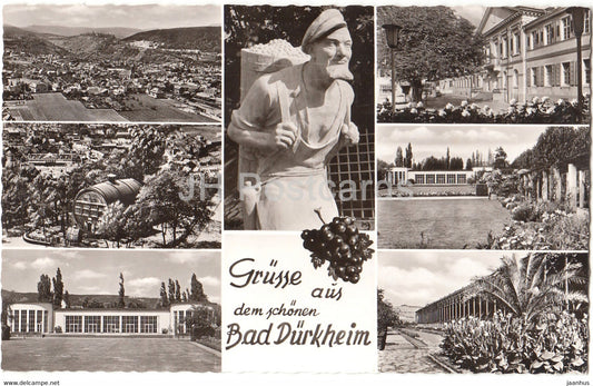 Grusse aus dem schonen Bad Durkheim - old postcard - 1958 - Germany - used - JH Postcards