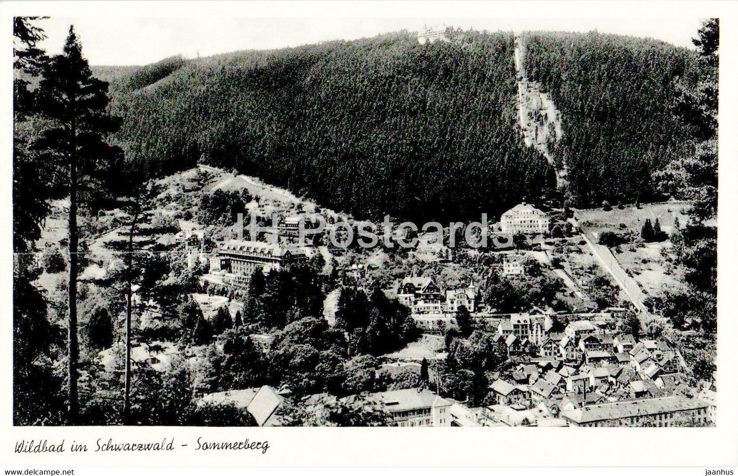 Wildbad im Schwarzwald - Sommerberg - old postcard - Germany - unused - JH Postcards