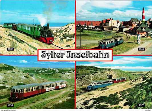 Sylter Inselbahn - 1936-1970 - train - railway - locomotive - Germany - unused - JH Postcards