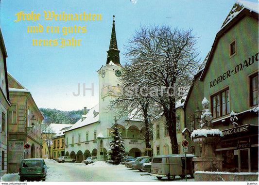 Gumpoldskirchen - Weltberuhmter Weinort in Niederosterreich - Rathaus - car - 1982 - Austria - used - JH Postcards