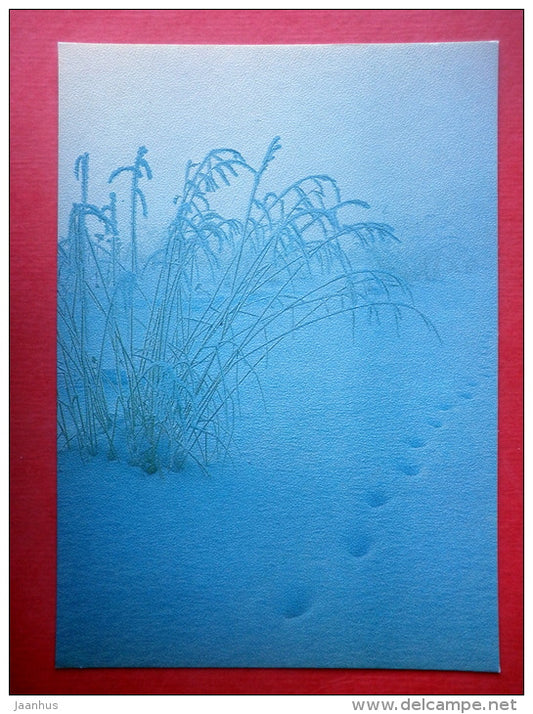 Estonia in Winter - landscape - IV - 1988 - Estonia USSR - unused - JH Postcards