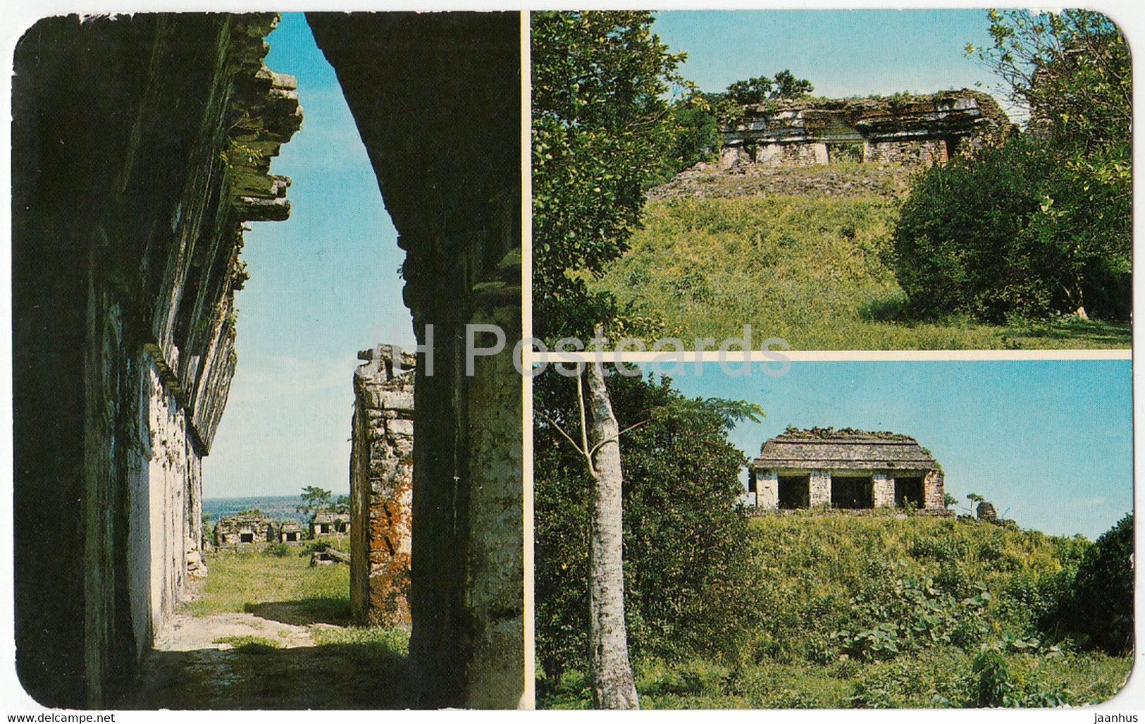 Varios aspectos de las Ruinas Palenque - Various aspects of the Ruins at Palenque - Mexico - unused - JH Postcards