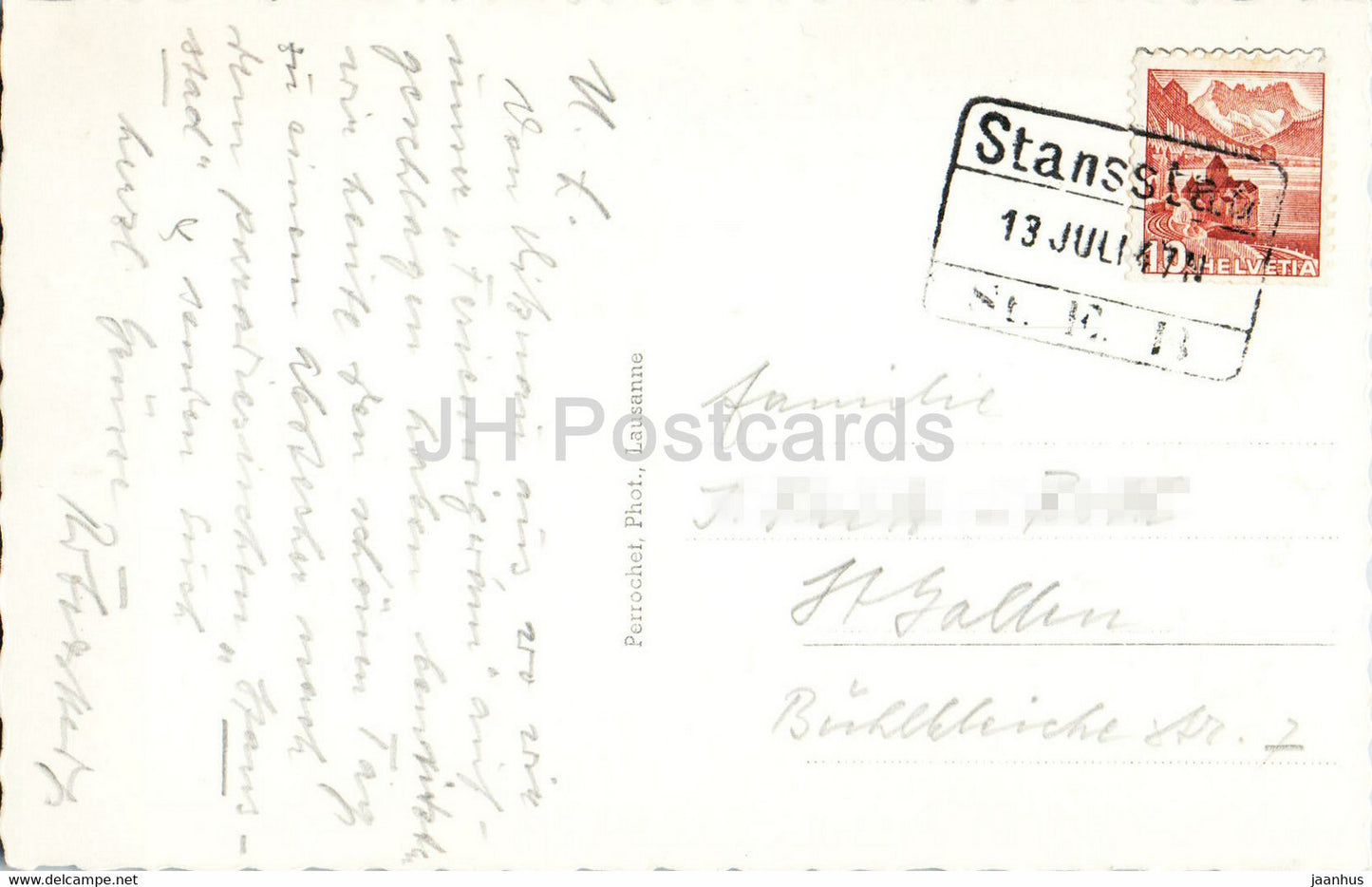 Stimmung mit Stanserhorn - Rugenstock u Pilatus - 8916 - 1947 - carte postale ancienne - Suisse - utilisé