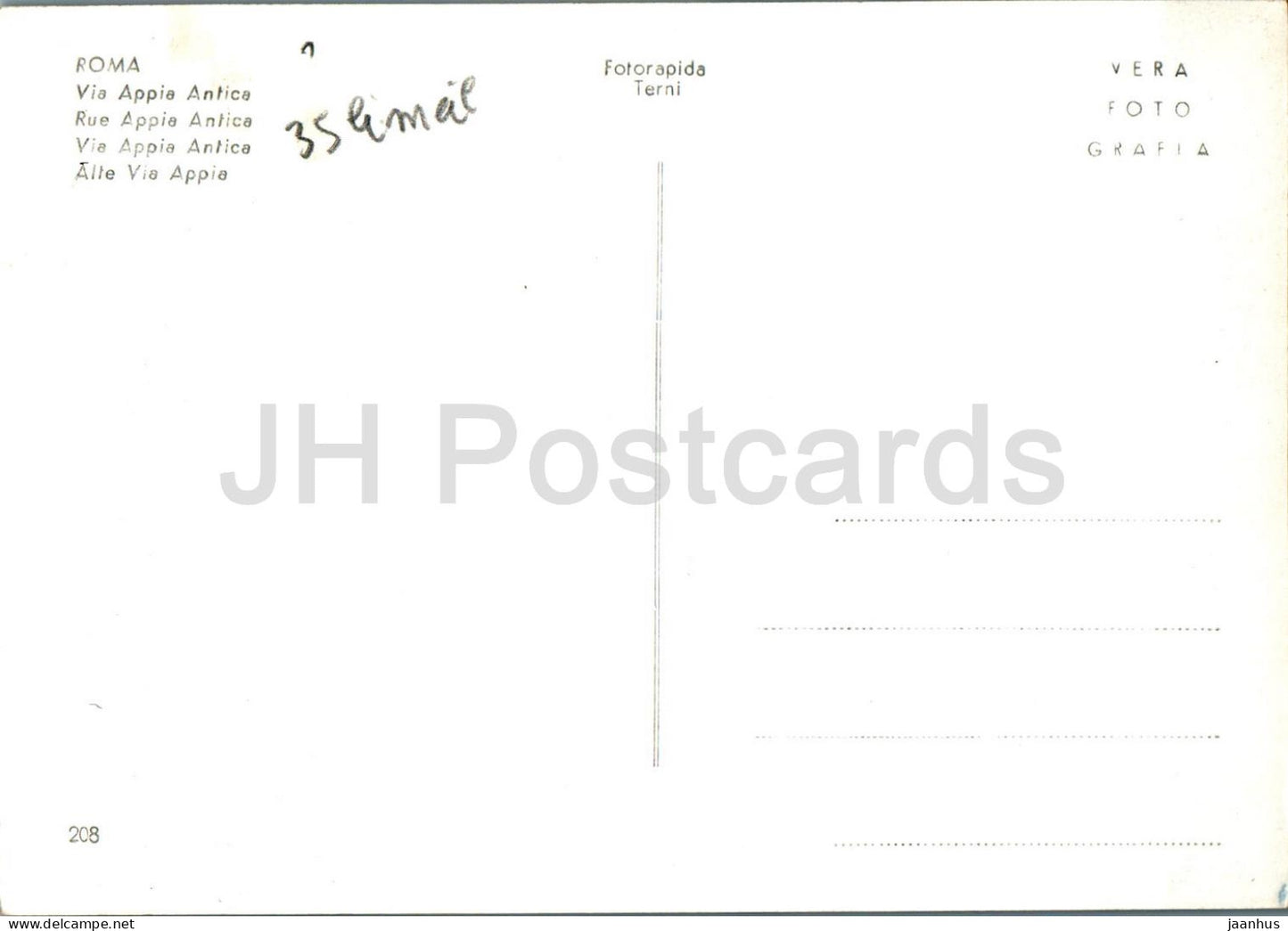 Roma - Rome - Via Appia Antica - road - 208 - Italy - used