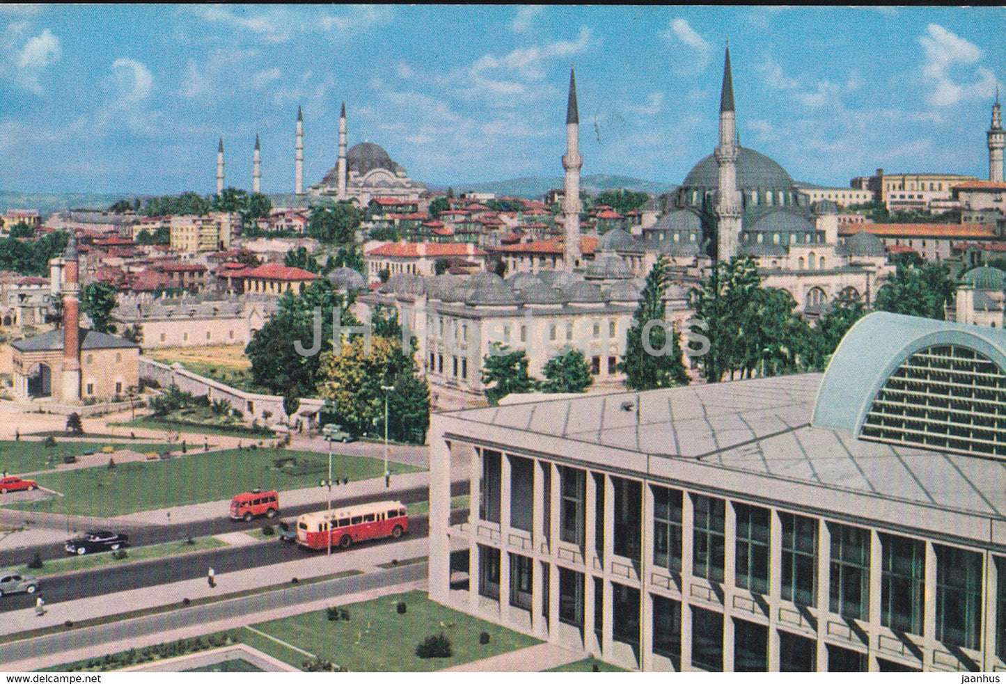 Istanbul - A General view of tower of Beyazit - Sehzade and the Sulemaniye Mosque - Turkey - unused - JH Postcards