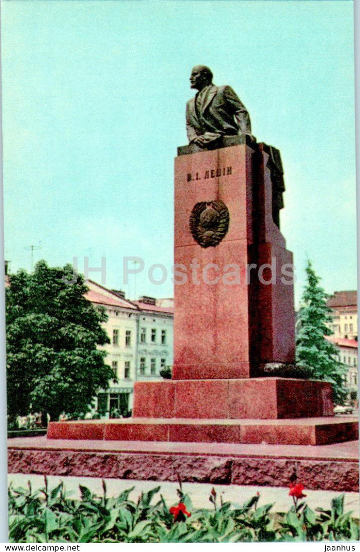 Lviv - Lvov - monument to Lenin - 1968 - Ukraine USSR - unused - JH Postcards