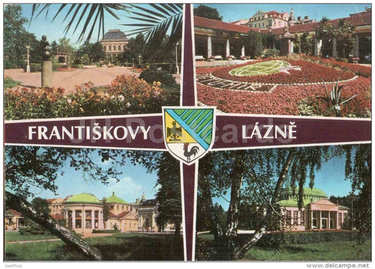 Frantiskovy Lazne - spa - architecture - Czechoslovakia - Czech - used 1976 - JH Postcards