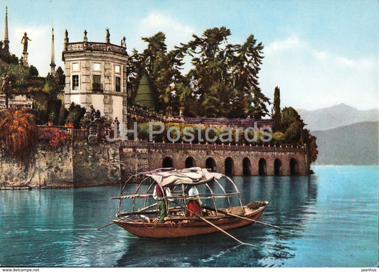 Isola Bella - Lago Maggiore - Langensee - boat - 1978 - Italy - used - JH Postcards