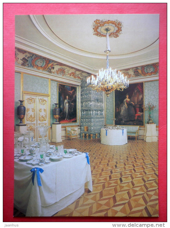The Blue Drawing Room - The Great Palace - Petrodvorets - 1986 - Russia USSR - unused - JH Postcards