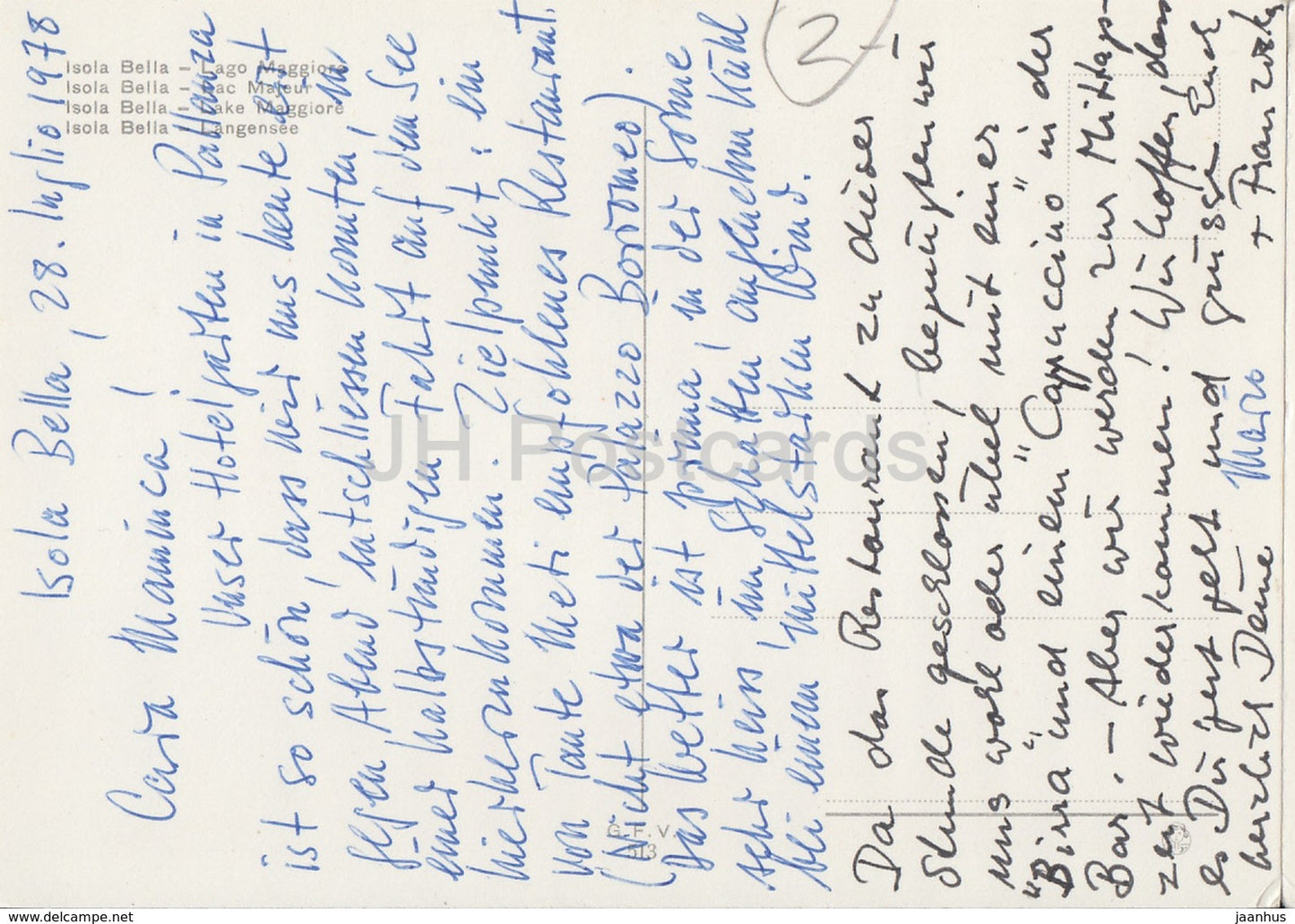 Isola Bella - Lago Maggiore - Langensee - boat - 1978 - Italy - used