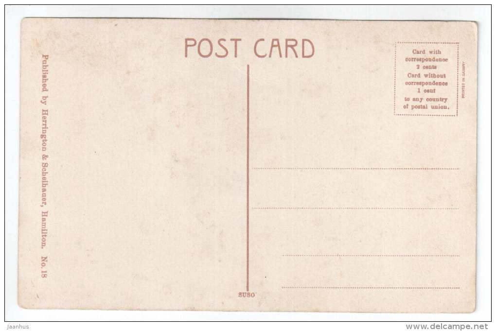 Hamilton from the Fort , Bermuda - No 18 - by Herrington & Scheihauer - old postcard - Bermuda - unused - JH Postcards