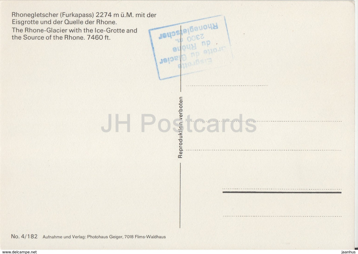 Rhonegletscher - Furka Pass - Eisgrotte - Quelle der Rhone - Switzerland - unused