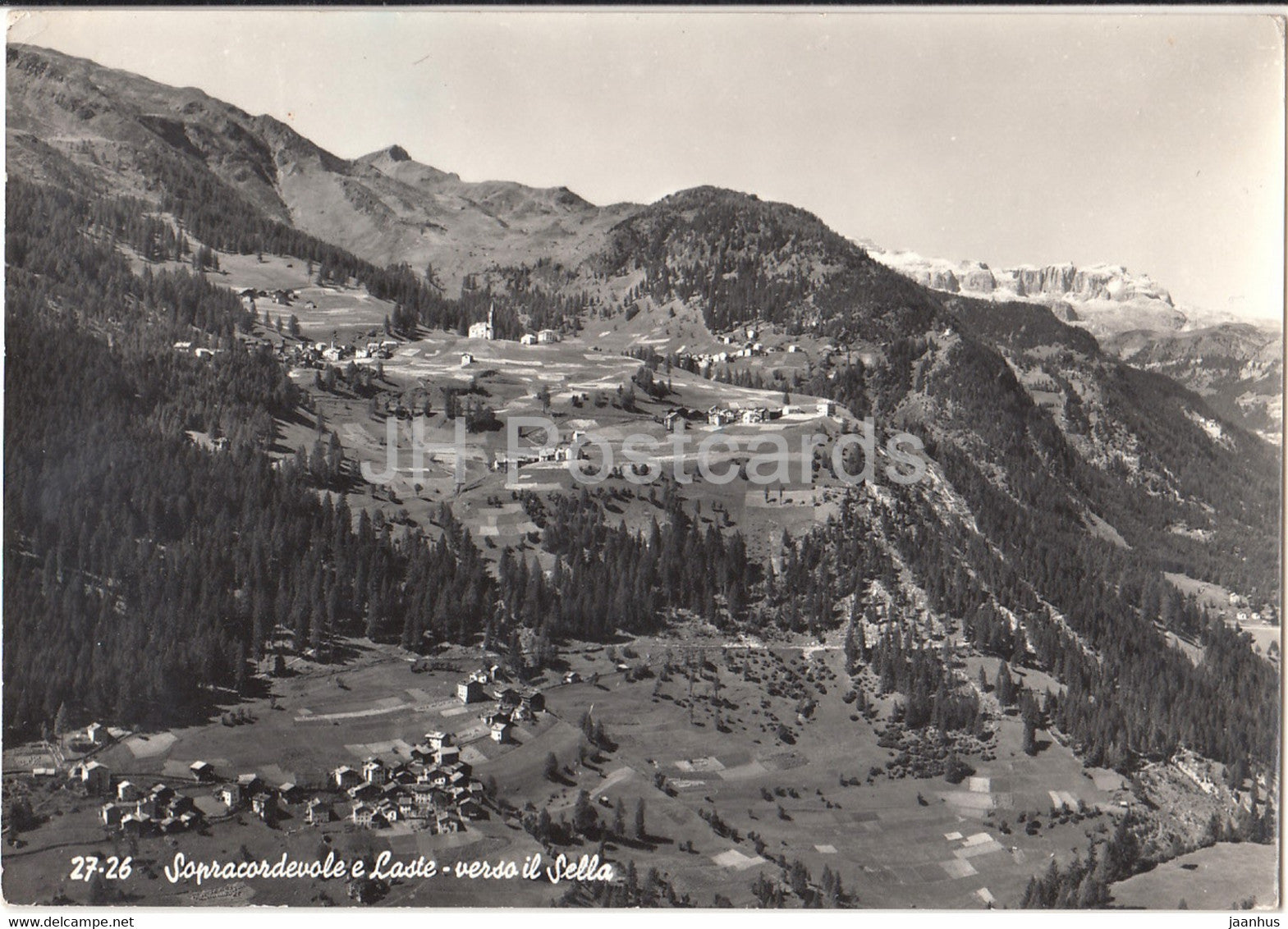 Sopracordevole e Laste - verso il Sella - Italy - used - JH Postcards