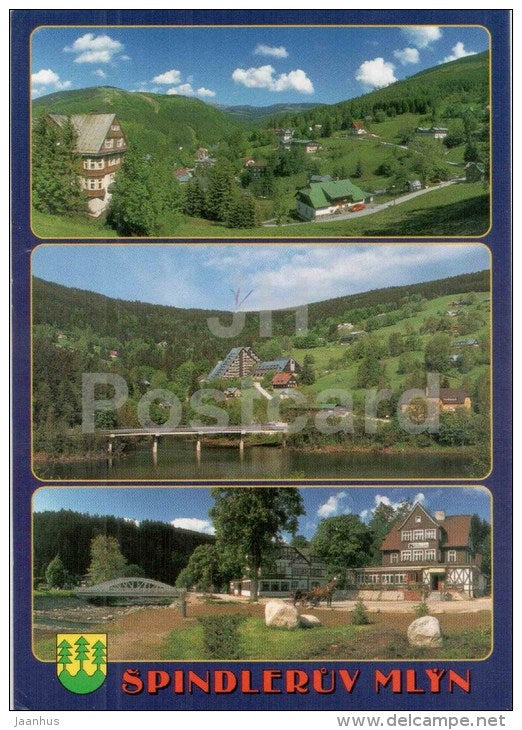 Spindleruv Mlyn - village views - Czech Republic - used 2004 - JH Postcards