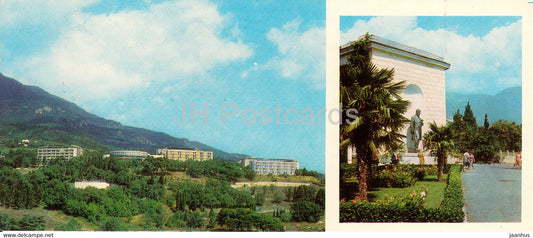 Yalta - pension home Donbass - hydropathic - Crimea - 1980 - Ukraine USSR - unused - JH Postcards