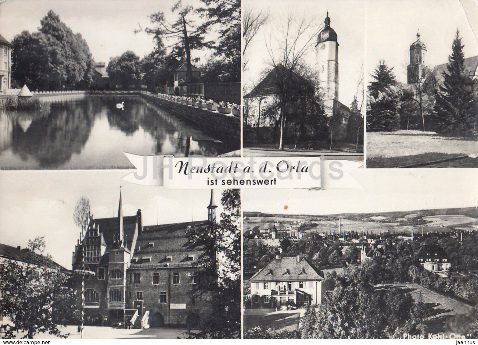Neustadt a d Orla ist sehenswert - 1963 - Germany DDR - used - JH Postcards