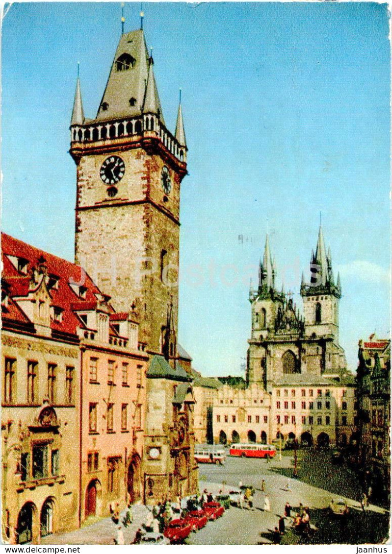 Praha - Prague - Staromestska Radnice - Old Town Hall - Tyn Church - 1960 -Czech Republic - Czechoslovakia - used