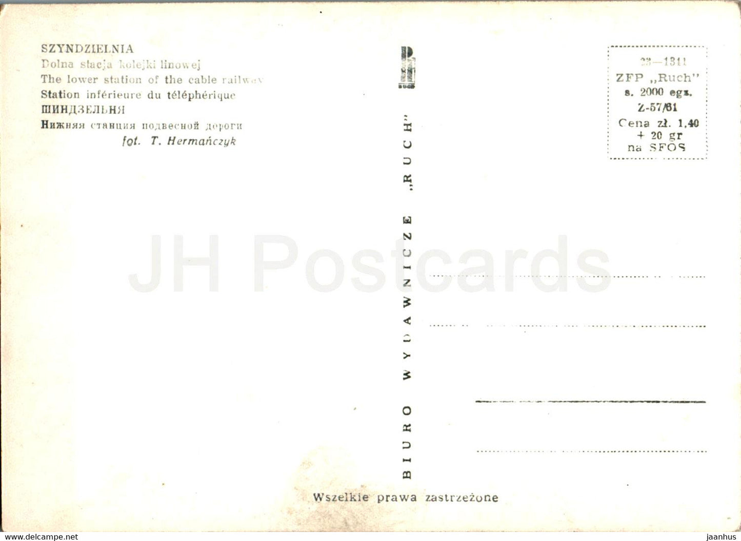 Szyndzielnia - Dolna stacija kolejki linowej - la station inférieure du téléphérique - téléphérique - Pologne - inutilisé