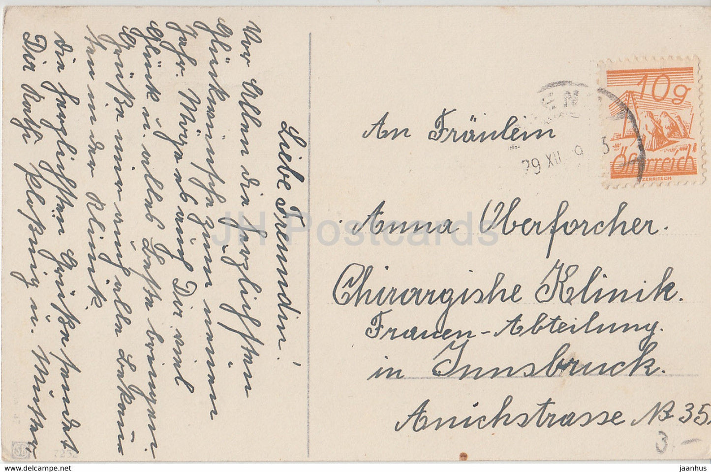 New Year Greeting Card - Ein Frohes Neues Jahr - horseshoe - SB 7232 - old postcard - Germany - used