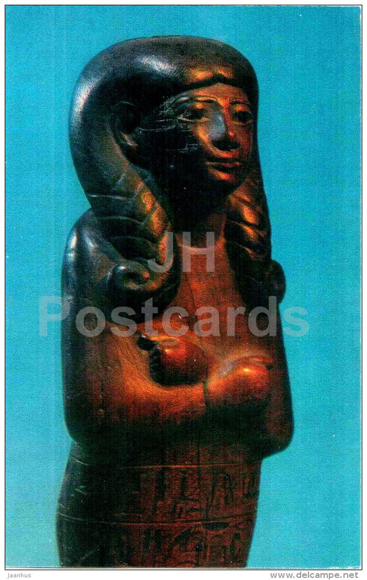 Ushabti , a funerary statuette - wood - Arts and Crafts of Ancient Egypt - 1969 - Russia USSR - unused - JH Postcards