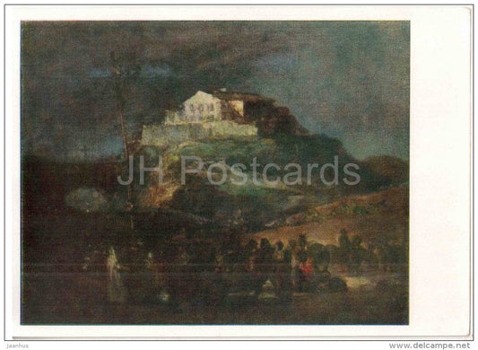 painting by Francisco de Goya - Maypole - spanish art - unused - JH Postcards