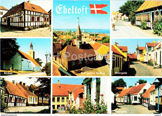 Ebeltoft - town views - multiview - 656 - 1989 - Denmark - used - JH Postcards