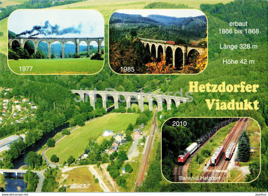 Hetzdorfer Viadukt - Falkenau - train - railway - Germany - unused - JH Postcards