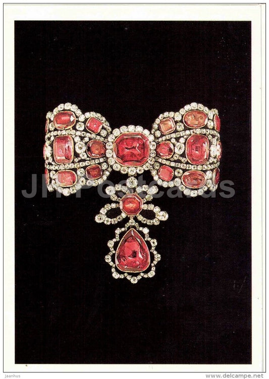 Bande Esclavage , 1764 - gold - silver - spinel - Diamond Fund - Moscow - 1991 - Russia USSR - unused - JH Postcards