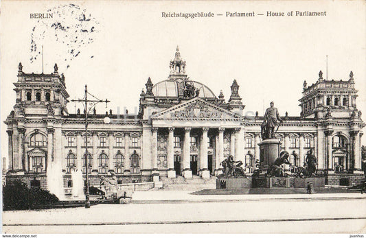 Berlin - Reichstagsgebaude - Parlament - House of Parliament - Feldpost - 111 - old postcard - 1915 - Germany - used - JH Postcards