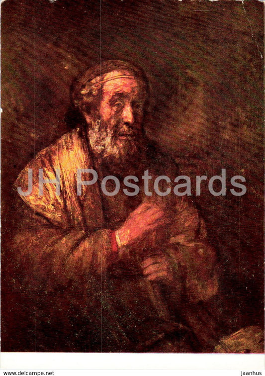 painting by Rembrandt - Homerus - Homer - Dutch art - Netherlands - unused - JH Postcards