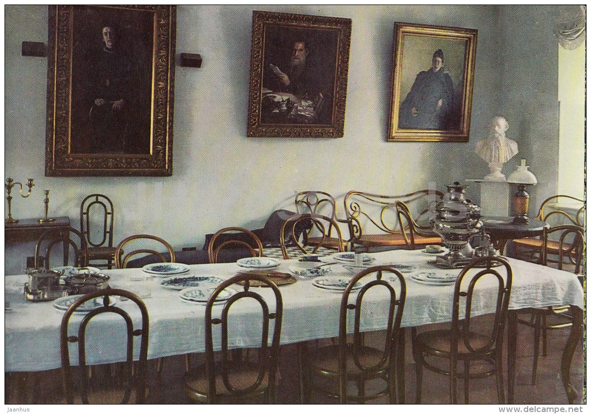 The Hall , House´s Biggest Room - Russian writer Leo Tolstoy Museum - Yasnaya Polyana - 1967 - Russia USSR - unuse - JH Postcards
