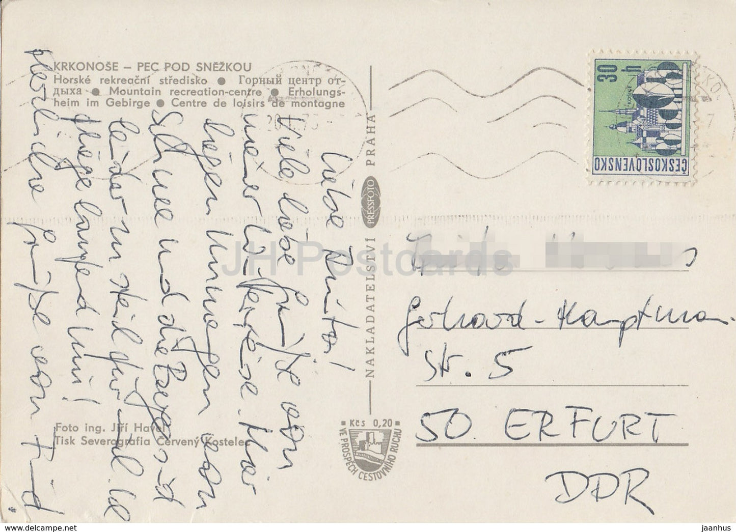 Riesengebirge - Bergerholungszentrum - Tschechoslowakei - Tschechische Republik - 1973 - gebraucht