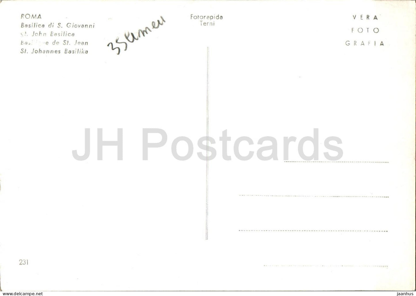 Roma - Rome - Basilica di S Giovanni - St John Basilica - road - 231 - Italy - used