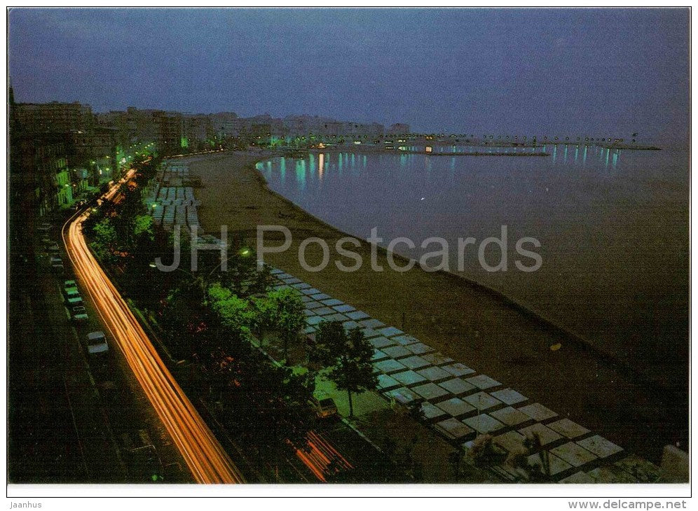 viale Gramsci di notte - Gramsci boulevard at night - Crotone - Calabri - 133 - Italia - Italy - unused - JH Postcards